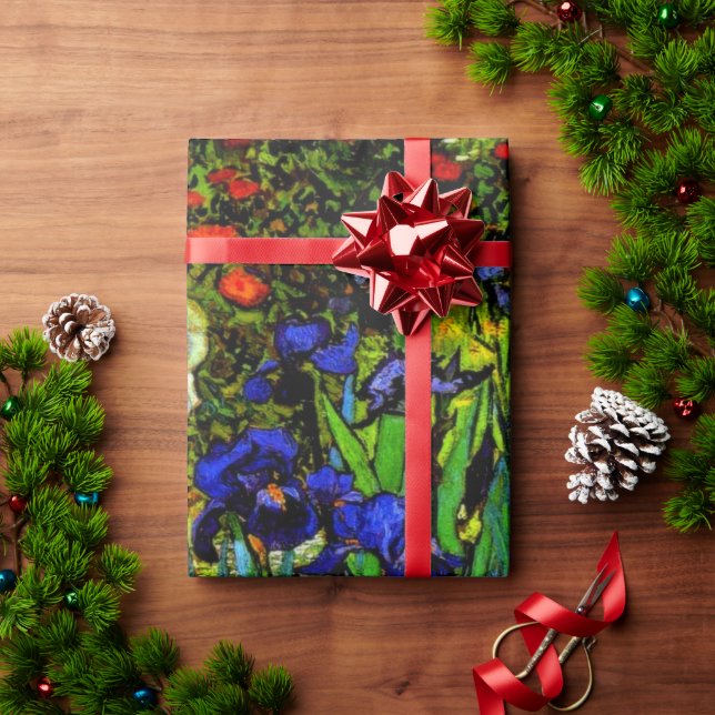 Van Gogh's painting, Irises Wrapping Paper (Holiday Gift)