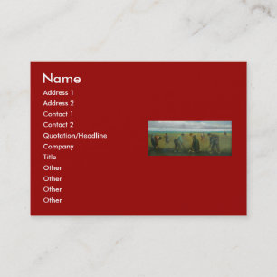 Van Gogh's Peasants or Farmers Planting Potatoes Business Card