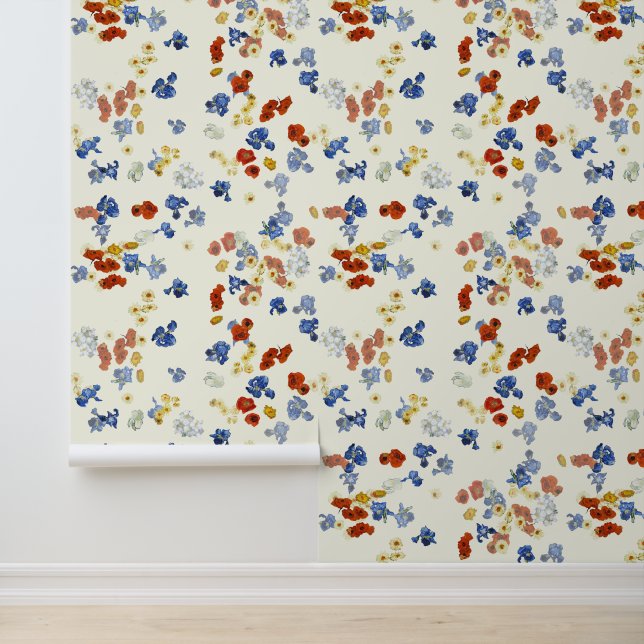 Van Gogh's Poppy and Iris Flowers Wallpaper (Application)