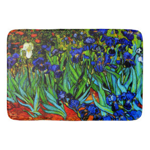 Van Gogh's popular painting, Irises, Bath Mat