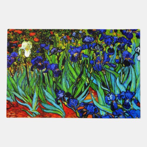 Van Goghs popular painting Irises Doormat