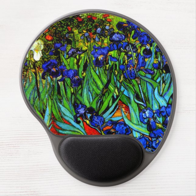 Van Gogh's popular painting, Irises, Gel Mouse Pad (Front)