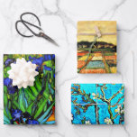 Van Gogh's popular paintings, Wrapping Paper Sheets<br><div class="desc">Flower Beds in Holland,  beloved paintings by Vincent van Gogh,  Irises and Almond Blossoms.</div>