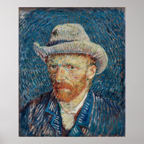 Van Goghs Self_Portrait with Grey Felt Hat Poster