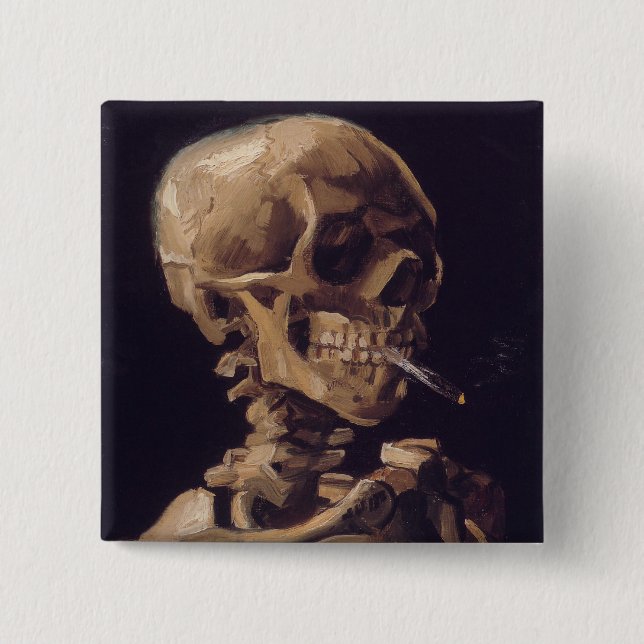 Van Gogh's Skeleton with Burning Cigaret Button (Front)