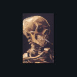 Van Gogh's Skeleton with Burning Cigarette Canvas Print<br><div class="desc">Van Gogh's "Skull of a Skeleton with Burning Cigarette" c. 1885–86. This is an early piece done as a study while at the Royal Academy of Fine Arts in Belgium.</div>