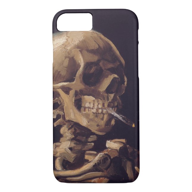 Van Gogh's Skeleton with Burning Cigarette Case-Mate iPhone Case (Back)