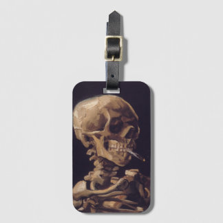 Van Gogh's Skeleton with Burning Cigarette Luggage Tag
