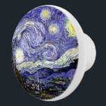 Van Gogh's Starry Night, 1889 Ceramic Knob<br><div class="desc">Widely hailed as Van Gogh's magnum opus, the painting depicts the view outside his sanatorium room window at night, although it was painted from memory during the day. Image is in the public domain. Contact Patterns & Paintings & Graphics for special requests. © Copyright 2020 P.D., Patterns & Paintings &...</div>
