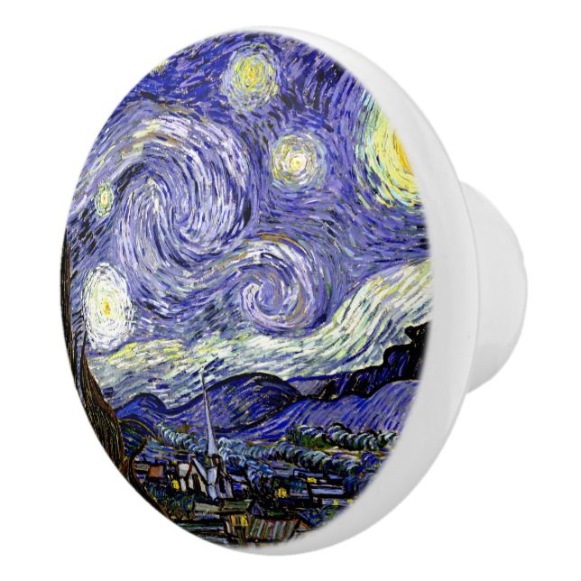 Van Gogh's Starry Night, 1889 Ceramic Knob (Right)