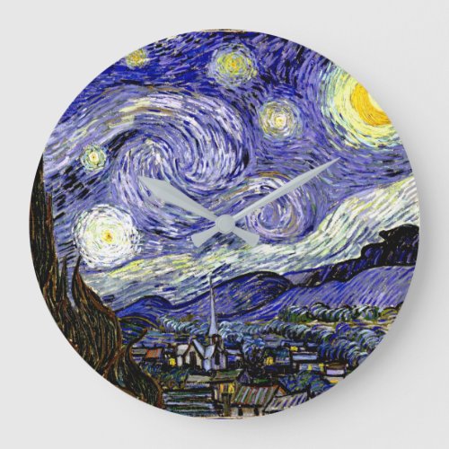 Van Goghs Starry Night 1889 Large Clock