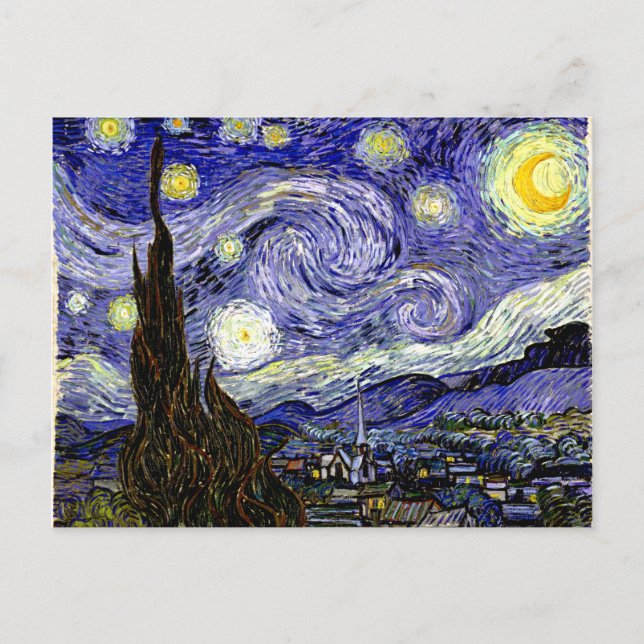 Van Gogh's Starry Night, 1889 Postcard (Front)