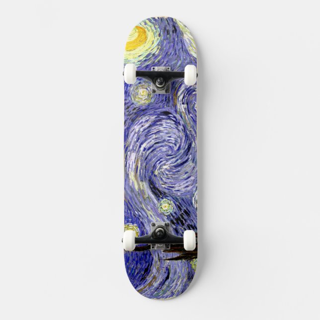 Van Gogh's Starry Night, 1889 Skateboard (Front)