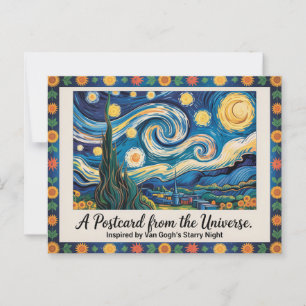 Van Gogh's Starry Night Art Inspired Postcard