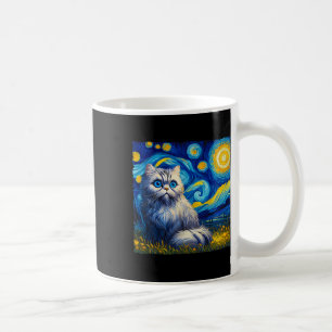 Van Gogh's Starry Night Inspired Cat Lover Mom Dad Coffee Mug