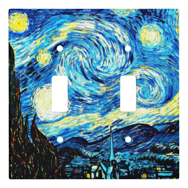 Van Gogh's Starry Night Light Switch Cover (Front)