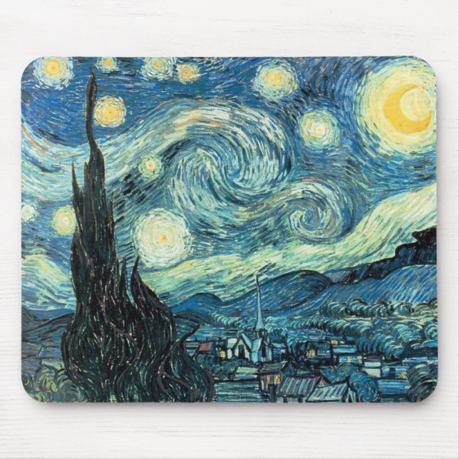 Van Gogh's "Starry Night" Mousepad (Front)