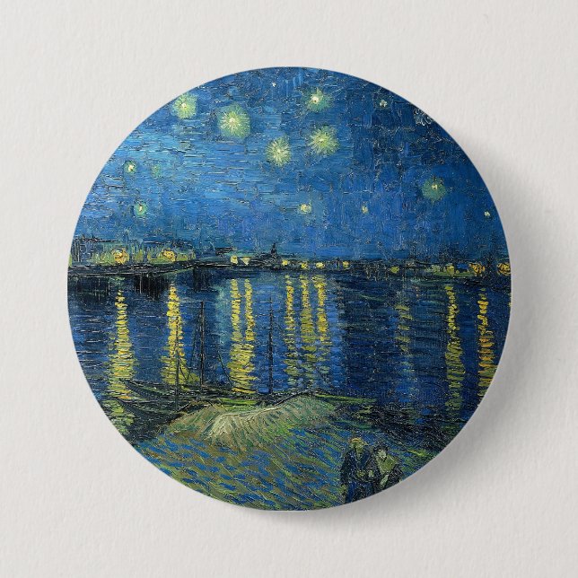 Van Gogh's Starry Night Over the Rhone  Button (Front)
