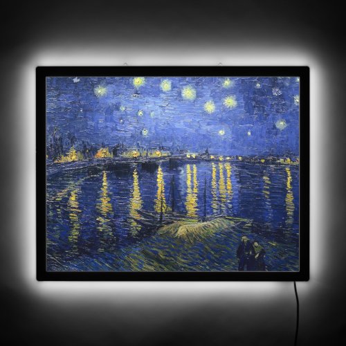 Van Goghs Starry Night Over the Rhone LED Sign