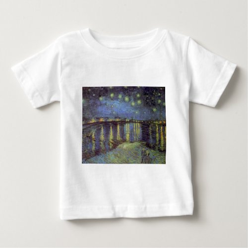 Van Goghs Starry Night Painting Baby T_Shirt
