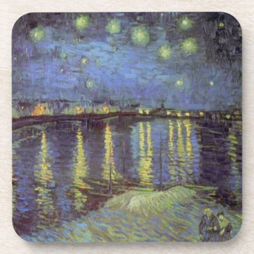 Van Goghs Starry Night Painting Beverage Coaster