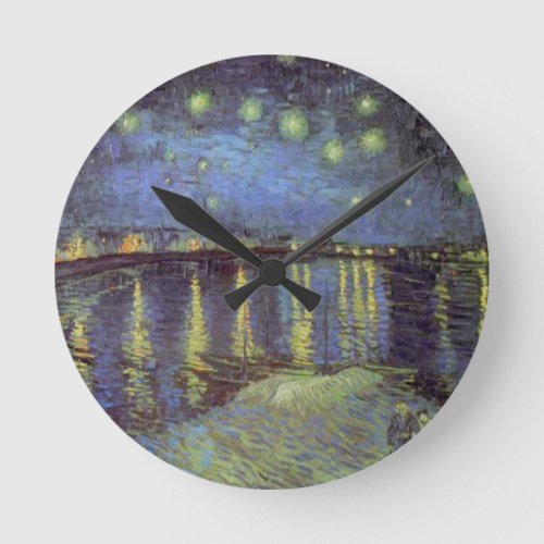 Van Goghs Starry Night Painting Round Clock