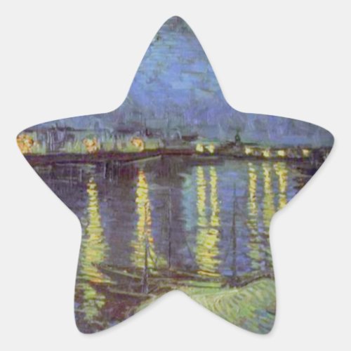 Van Goghs Starry Night Painting Star Sticker