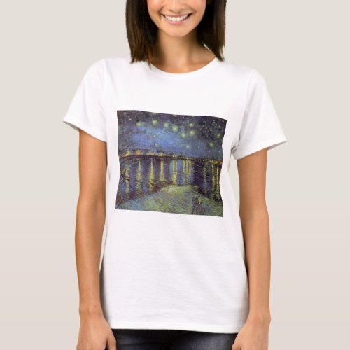 Van Goghs Starry Night Painting T_Shirt