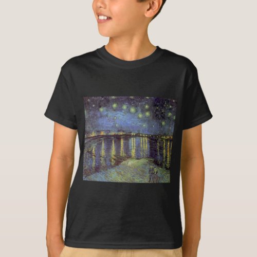 Van Goghs Starry Night Painting T_Shirt