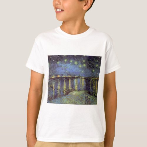 Van Goghs Starry Night Painting T_Shirt