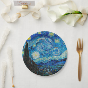 Van Gogh's Starry Night Paper Plates