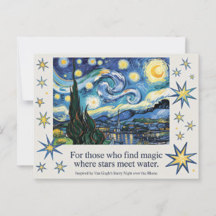 Van Gogh's Starry Night Rhone Art Inspired Postcard