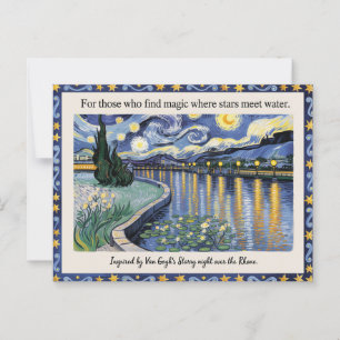 Van Gogh's Starry Night Rhone Art Inspired Postcard