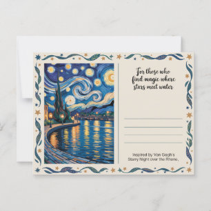 Van Gogh's Starry Night Rhone Art Inspired Postcard