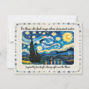 Van Gogh's Starry Night Rhone Art Inspired Postcard