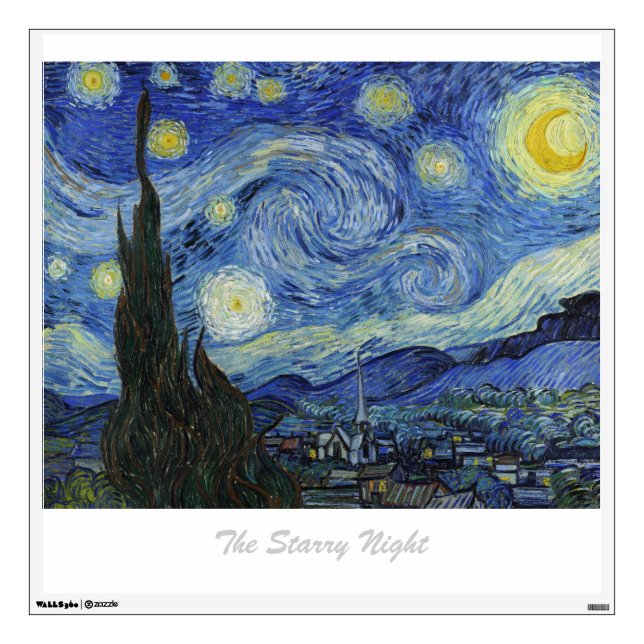 Van Gogh's Starry Night Wall Sticker (Front)