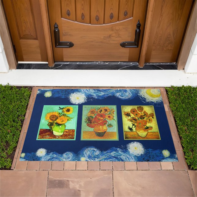 Van Gogh's Sunflower Series Doormat (Outdoor)