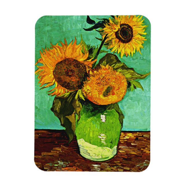 Van Gogh's Sunflowers (3) Magnet (Vertical)
