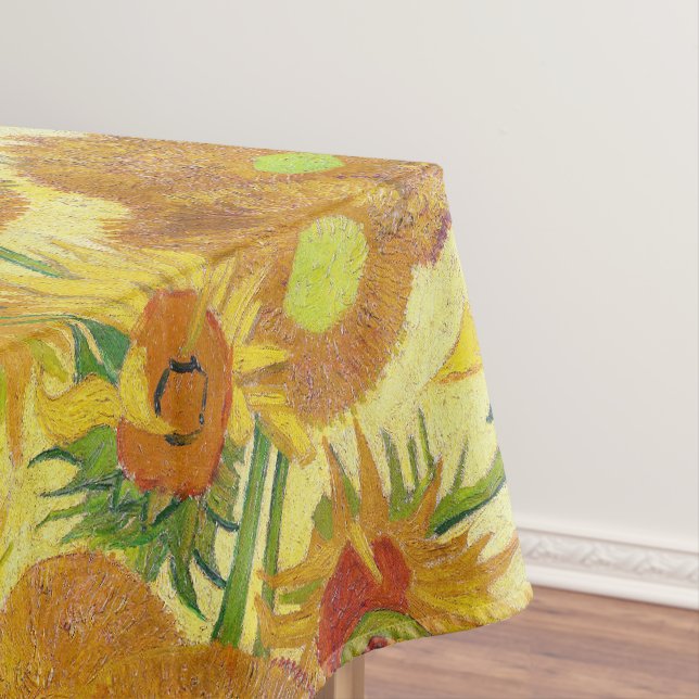 Van Gogh's Sunflowers Pattern Tablecloth (In Situ)