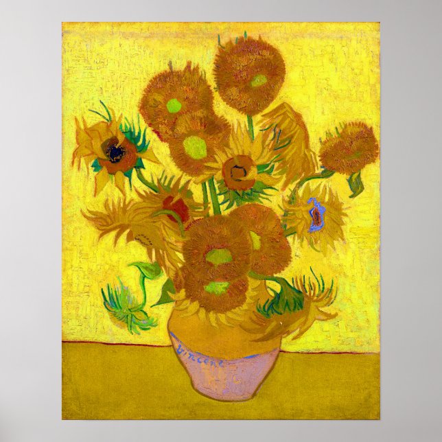 Van Gogh's Sunflowers Poster (Front)