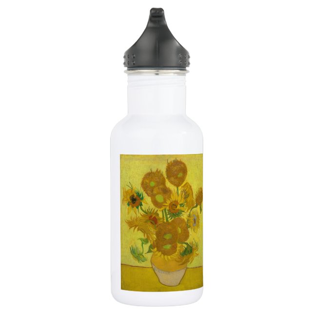 Van Gogh's Sunflowers Stainless Steel Water Bottle (Right)