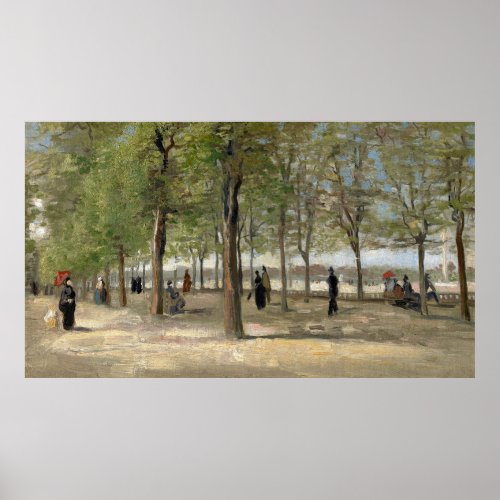 Van Goghs Terrace in the Luxembourg Gardens Poster