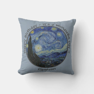 van Gogh's The Starry Night Party Items Collection Throw Pillow