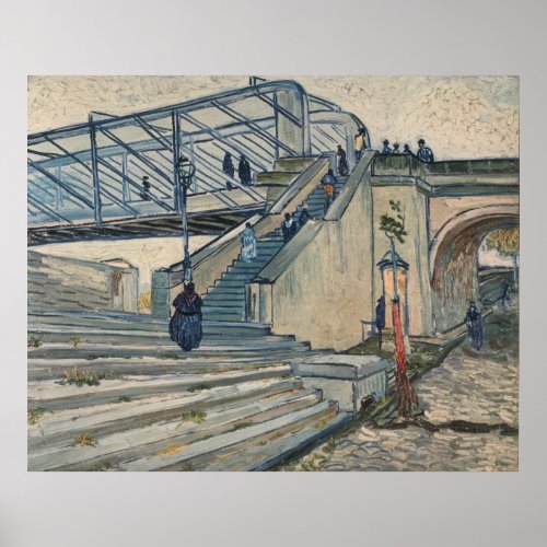 Van Goghs The Trinquetaille Bridge Arles 1888 Poster