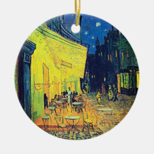 Van Gogh's Timeless Charm - Café Terrace at Night Ceramic Ornament