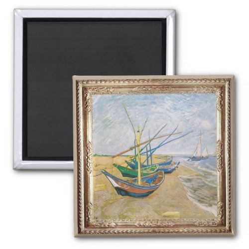 Van Gough Fishing Boats Masterpiece Magnet