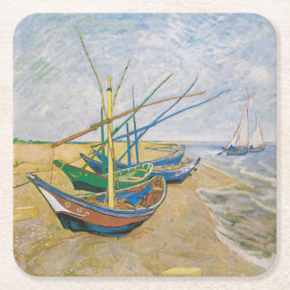 Van Gough Fishing Boats Paper Coasters