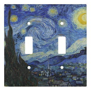 Van Gough Starry Night Double Switch Plate