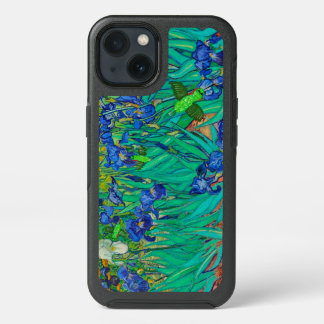 Van Gough's Blue Irises with hummingbirds added iPhone 13 Case