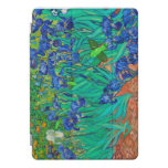 Van Gough&#39;s Blue Irises With My Hummingbirds Added Ipad Pro Cover at Zazzle